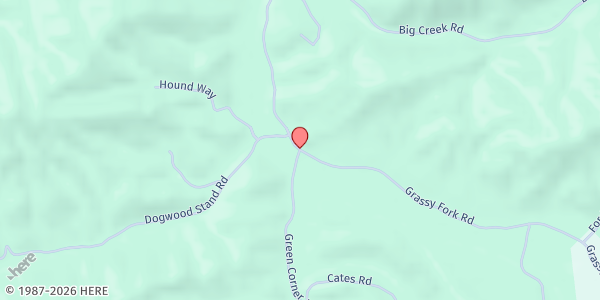 Map showing Grassy Fork at , Grassy Fork, TN