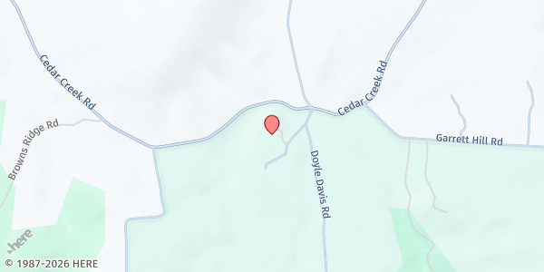 Map showing Cedar Creek Mission and Outreach at 90 Cedar Creek School Rd, Greeneville, TN