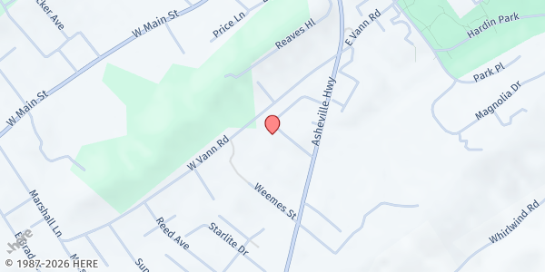 Map showing Greeneville Seventh Day Adventist Community Service Center at 120 Idletime Dr., Greeneville, TN