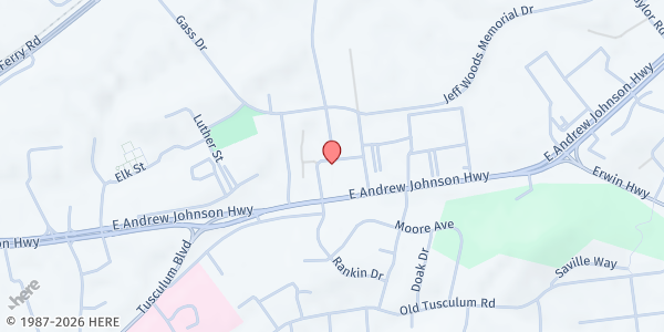 Map showing SHFB ETN Mobile Pantry - Fairgrounds Circle at 112 Fairgrounds Circle, Greeneville, TN