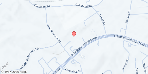 Map showing Thrive Ministry/Covenant Family at 116 N Rufe Taylor Rd, Greeneville, TN