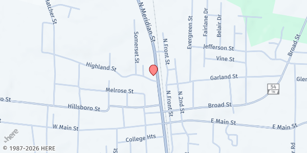 Map showing Sacks Thrift Avenue at 2161 North Meridian St., Greenfield, TN