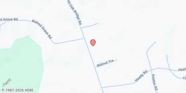 Map showing Praise Restoration Center at 3380 Walnut Grove Rd., Hamptons Crossroads, TN