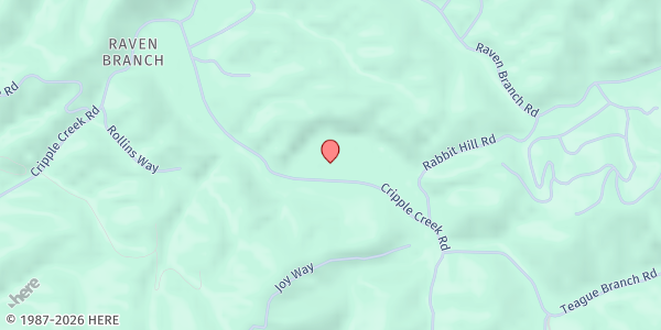 Map showing Hartford Food Pantry at 4120 Big Creek Rd., Hartford, TN