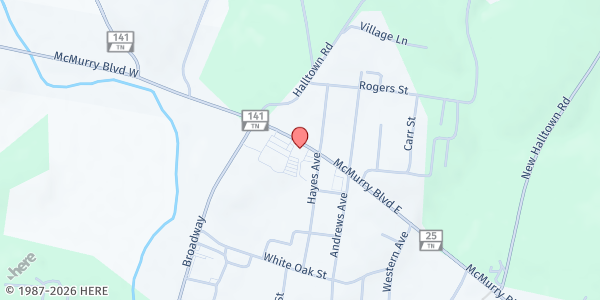 Map showing Community Help Center Trousdale County at 120A McMurry Blvd., Hartsville, TN