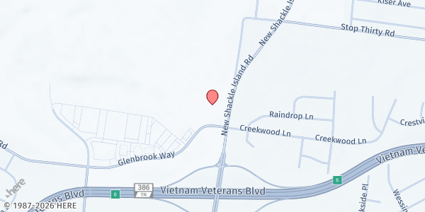 Map showing Good Shepherd United Methodist Church at 525 New Shackle Island Rd, Hendersonville, TN