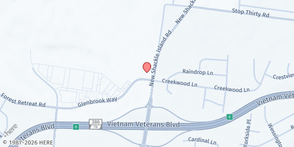 Map showing Good Shepherd United Methodist Church at 525 New Shackle Island Rd, Hendersonville, TN