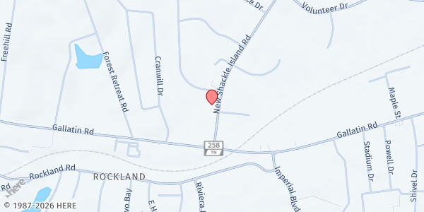 Map showing Vietnam Veterans of America at 73 New Shackle Island Road, Hendersonville, TN