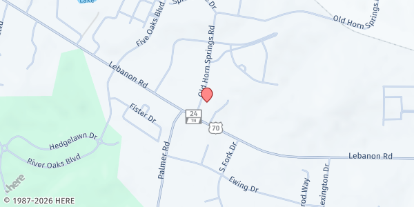 Map showing Hermitage Hills Baptist Church / Radical Heart at 3475 Lebanon Road, Hermitage, TN