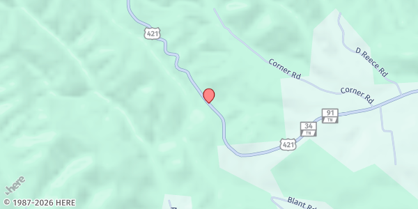 Map showing Friendship Chapel Baptist Church at 5109 Hwy 421, Holy Hill, TN