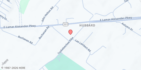 Map showing Smoky Mountain Meals on Wheels at 3509 Tuckaleechee Pike, Hubbard, TN