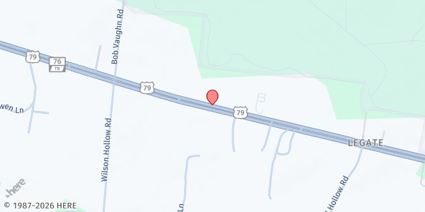 Map showing Manna Café / Stewart County at 2575 US-79, Indian Mound, TN