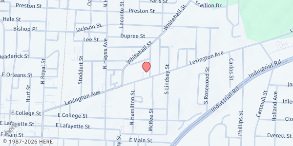 Map showing Unity Temple COGIC Food Pantry at 369 Lexington Avenue, Jackson, TN
