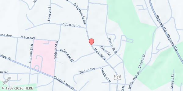 Map showing SHFB - ET Mobile Pantry 10a (CST) - Jamestown at Jamestown, Jamestown, TN