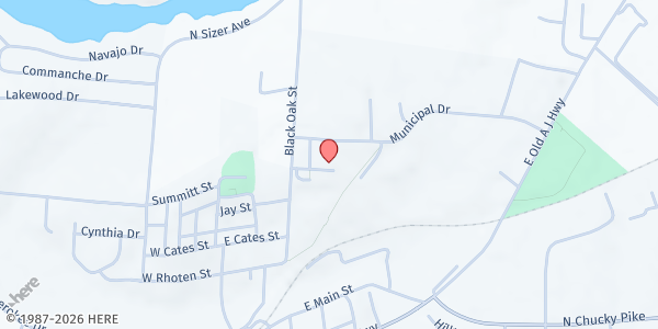 Map showing Appalachian Outreach Ministries at 511 Municipal Dr., Jefferson City, TN