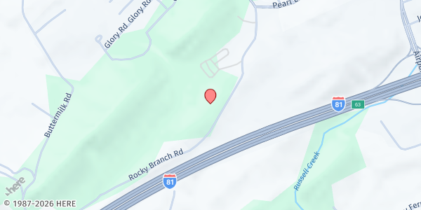 Map showing Christian Fellowship Church at 351 Rocky Branch Rd, Kingsport, TN