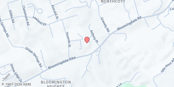 Map showing Forest Ridge Manor at 1252 Bloomingdale Pike, Kingsport, TN