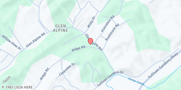 Map showing Glen Alpine Church at 3200 Glen Alpine Rd, Kingsport, TN