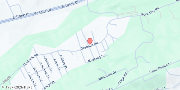 Map showing Orebank Missionary Baptist at 5930 Orebank Rd, Kingsport, TN