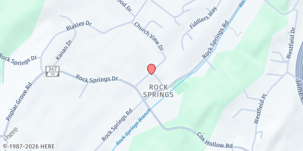 Map showing Rock Springs UMC at 227 Church View Dr, Kingsport, TN