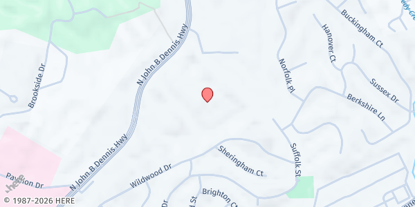 Map showing St. Vincent de Paul - Kingsport at 2517 N John B Dennis Hwy, Kingsport, TN