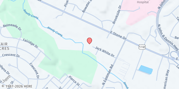 Map showing Tri-City Worship Center at 121 Jack White Dr, Kingsport, TN