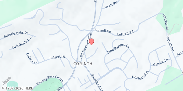 Map showing First Comforter Church at 5516 Old Tazewell Pike, Knoxville, TN