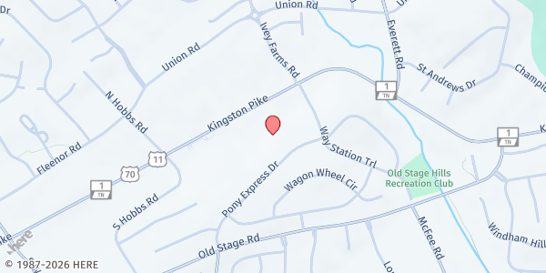 Map showing Food Donation Connection - Knoxville at 12740 Kingston Pike, Knoxville, TN