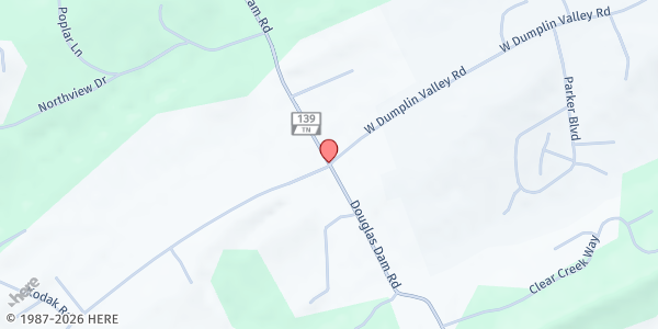 Map showing Kodak Food Pantry at , Kodak, TN