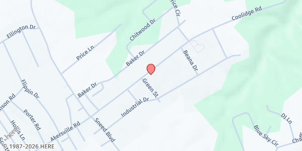 Map showing Bethel Family Worship Center at 630 Coolidge Rd., Lafayette, TN