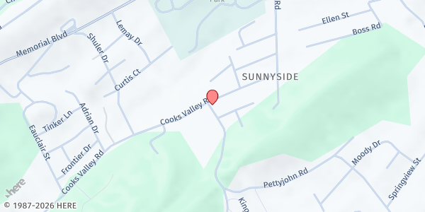 Map showing Indian Springs Community Mission Center at 407 Cooks Valley Rd, Lake Park, TN