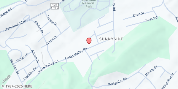 Map showing Indian Springs Mission Center at 407 Cooks Valley Rd, Lake Park, TN