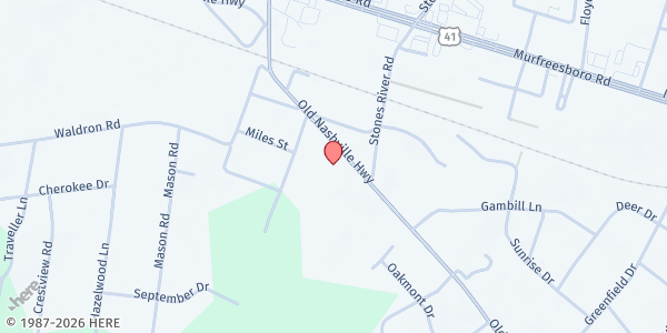 Map showing Lavergne Church of Christ at 244 Old Nashville Hwy, LaVergne, TN