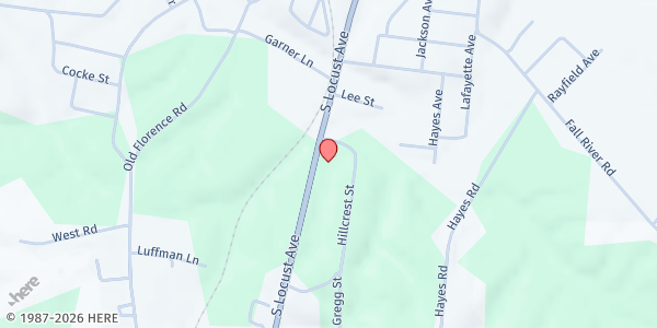 Map showing United Church at 716 S Locust Ave, Lawrenceburg, TN