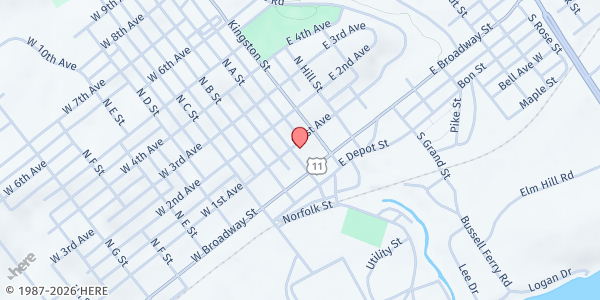 Map showing Good Samaritan Center at 119 North A Street, Lenoir City, TN