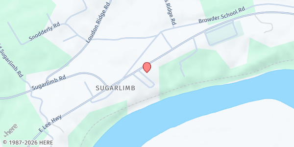 Map showing Loudon County Baptist Association at 814 Webb Cir, Lenoir City, TN