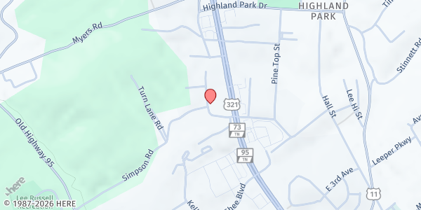 Map showing North Lenoir Collective at 109 Northside Drive, Lenoir City, TN