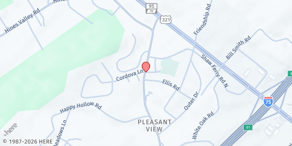 Map showing Refuge Church at Pleasant Hill at 2144 Old Hwy. 95, Lenoir City, TN