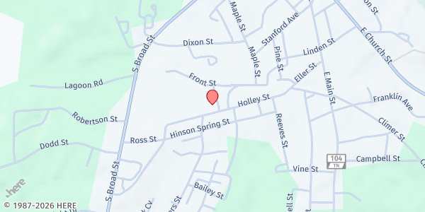 Map showing HOPE Ministries at 169 Holly Street, Lexington, TN