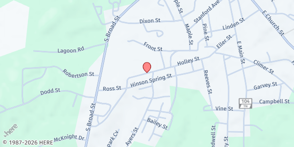 Map showing HOPE Ministries - Lexington at 169 Holly Street, Lexington, TN