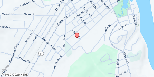 Map showing Blairland Baptist Church at 730 Steekee Road, Loudon, TN