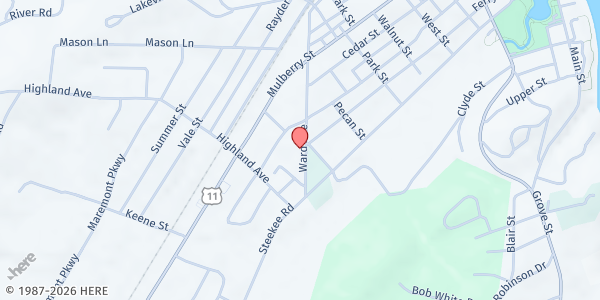 Map showing Loudon Church of Christ at 706 Ward Ave, Loudon, TN