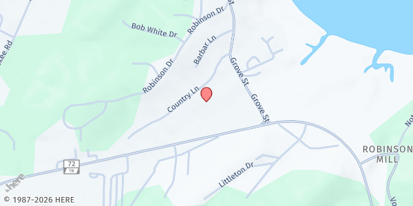 Map showing Loudon Free Will Baptist Church at 341 Country Ln, Loudon, TN