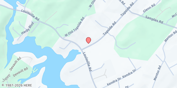 Map showing Louisville Christian Assistance Center at Louisville Christian Assistance Center, Louisville, TN