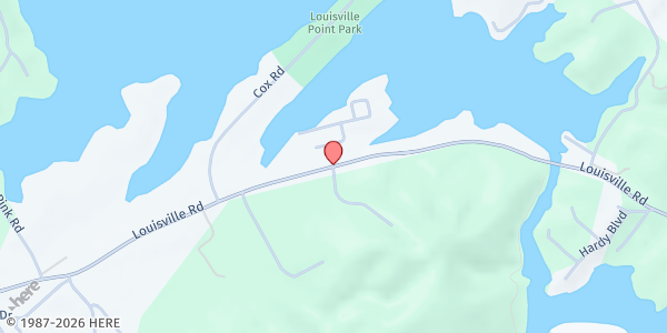 Map showing Louisville, TN Food Pantry at Louisville, Louisville, TN