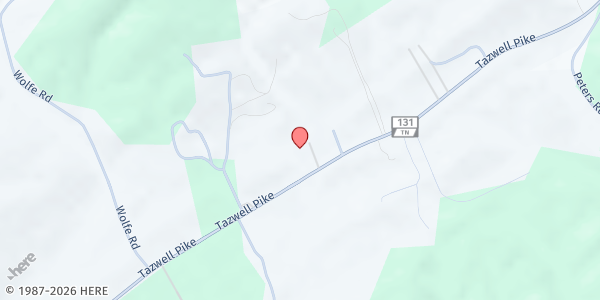 Map showing Fellowship Christian Church at 746 Tazewell Pike, Luttrell, TN