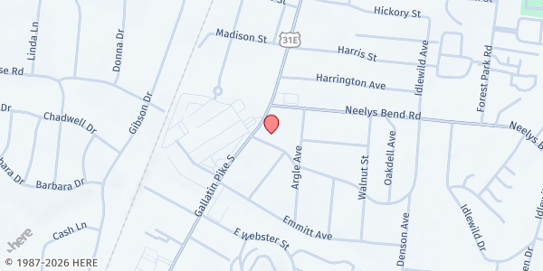 Map showing Elevate Madison Ministries at 719 Gallatin Pike South, Madison, TN