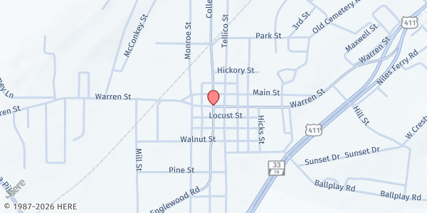 Map showing Madisonville Food Pantry at , Madisonville, TN