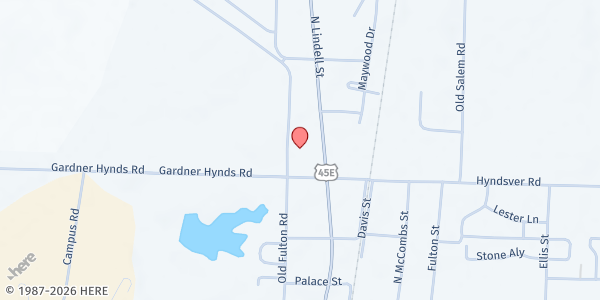 Map showing We Care Ministries - Martin at 530 N Lindell St., Martin, TN