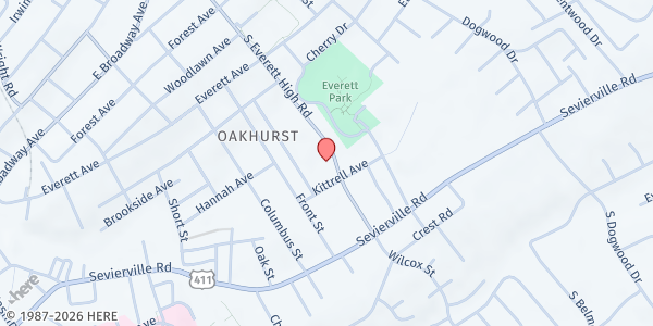 Map showing 721 South Everett High Road at 721 South Everett High Road, Maryville, TN